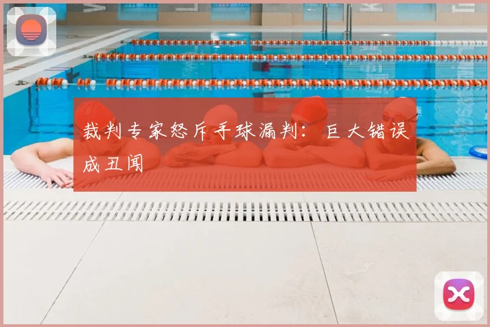 裁判专家怒斥手球漏判：巨大错误成丑闻